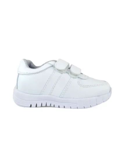 Calzado Escolar Velcro Blanco Unisex Titinos - 4591-1