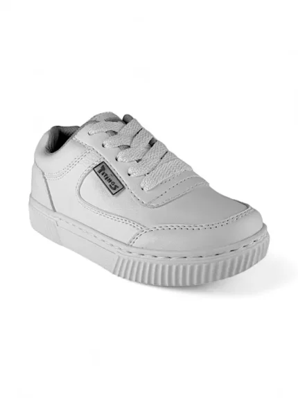 Tenis Colegiales Blancos Cordon Titinos - 4985-1