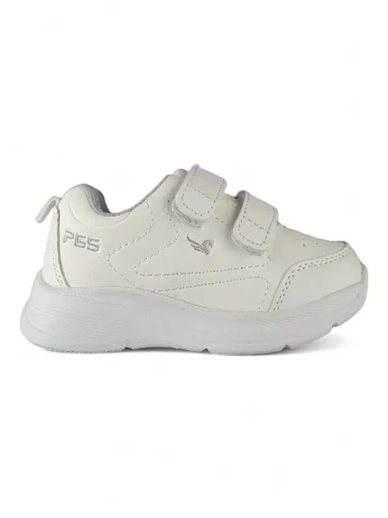 Tenis Colegiales Blancos Velcro Titinos - 5743-1