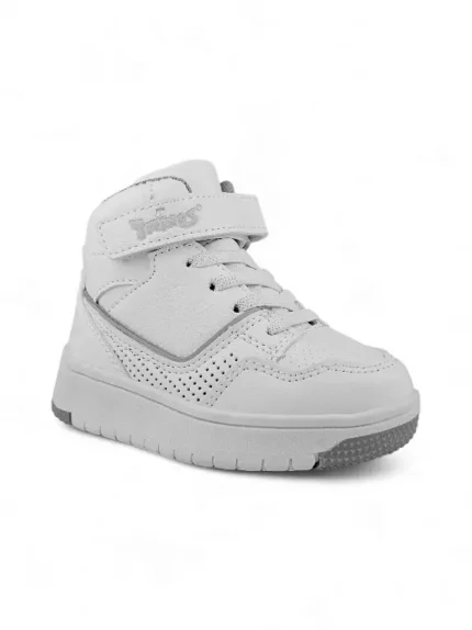 Botin Escolar Cordon Velcro Blanco Titinos - 6336-1