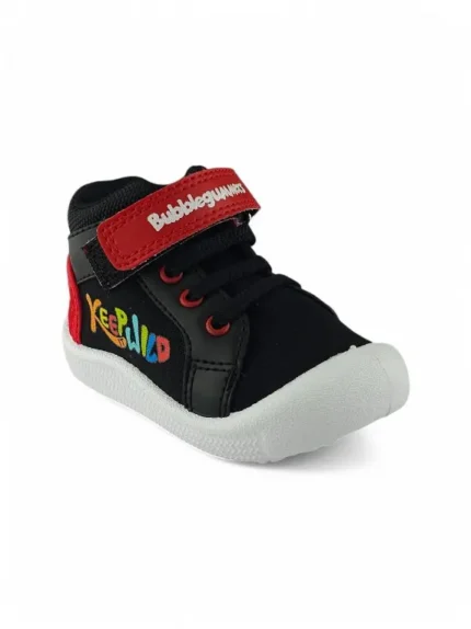 Tenis Bota Niño Velcro Negro Bubblegummers - 6320-32