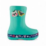 Bota de lluvia para niña en EVA liviana color verde menta, impermeable y cómoda - Titinos Ref 6849-1041