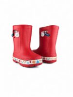 Bota de lluvia para niño en EVA liviana color rojo, impermeable y cómoda - Titinos Ref 6849-140