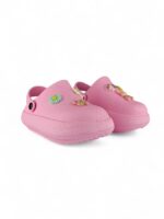 Chancla tipo sueco para niño en color rosado con orificios de ventilación y correa trasera - Titinos Ref 6783-15