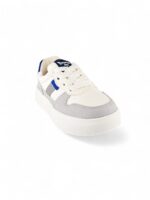 Tenis casual para niño en blanco y gris con cordones, diseño cómodo y moderno - Titinos Ref 6786-61