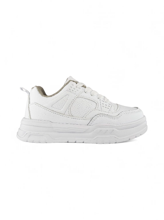 Tenis Cordón Escolar Blanco Titinos - 6887-1 (1) tenis escolar blanco con cordón para niño o niña marca Titinos