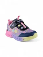 tenis con luces para niña en color lila con azul marca Titinos