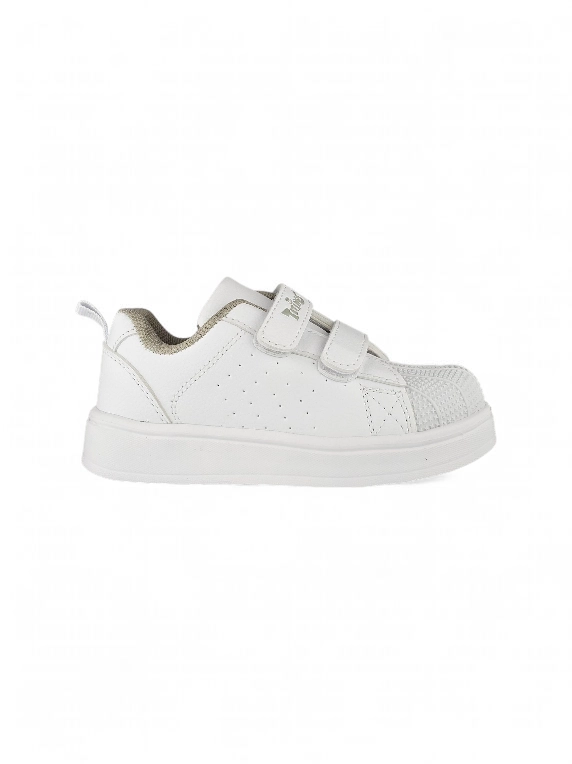 Tenis Velcro Escolar Blanco Titinos - 6886-1 (1) tenis escolar blanco para niño o niña con velcro marca Titinos