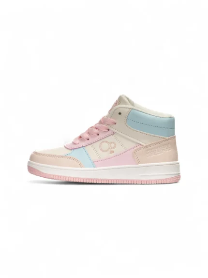 Tenis tipo bota ForKids Pastel para niña con tonos suaves, ajuste cómodo y suela antideslizante marca Titinos referencia 7106-476.