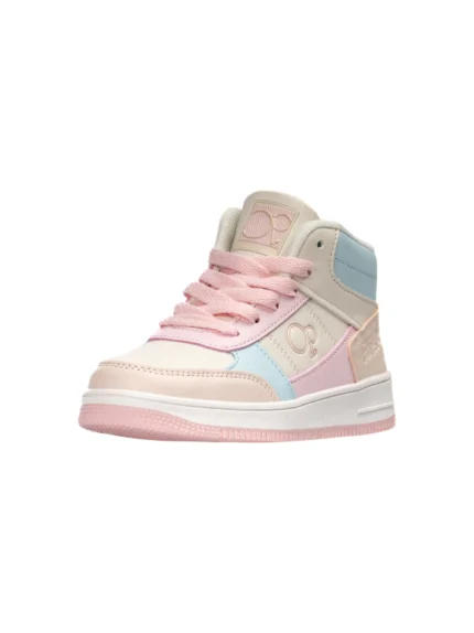 Tenis tipo bota ForKids Pastel para niña con tonos suaves, ajuste cómodo y suela antideslizante marca Titinos referencia 7106-476.
