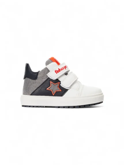 Tenis tipo bota FisherPrice Blanco para niño con diseño moderno, ajuste cómodo y suela resistente marca Titinos referencia 7108-126.