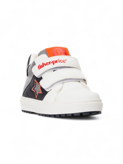 Tenis tipo bota FisherPrice Blanco para niño con diseño moderno, ajuste cómodo y suela resistente marca Titinos referencia 7108-126.