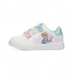 Tenis Frozen Blanco para niña con diseño inspirado en la película Frozen, detalles brillantes y suela cómoda marca OP referencia 7105-60.