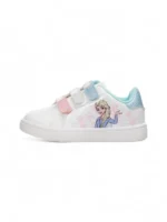 Tenis Frozen Blanco para niña con diseño inspirado en la película Frozen, detalles brillantes y suela cómoda marca OP referencia 7105-60.