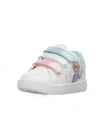Tenis Frozen Blanco para niña con diseño inspirado en la película Frozen, detalles brillantes y suela cómoda marca OP referencia 7105-60.