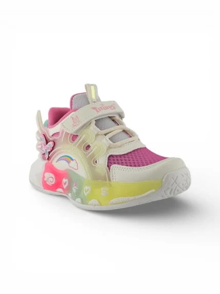 Tenis deportivos fucsia para niña con diseño moderno, suela antideslizante y ajuste cómodo marca Titinos referencia 7190-40.