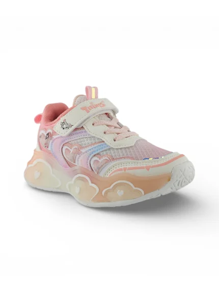 Tenis deportivos rosados para niña con diseño moderno, suela liviana y ajuste cómodo marca Titinos referencia 7191-15.
