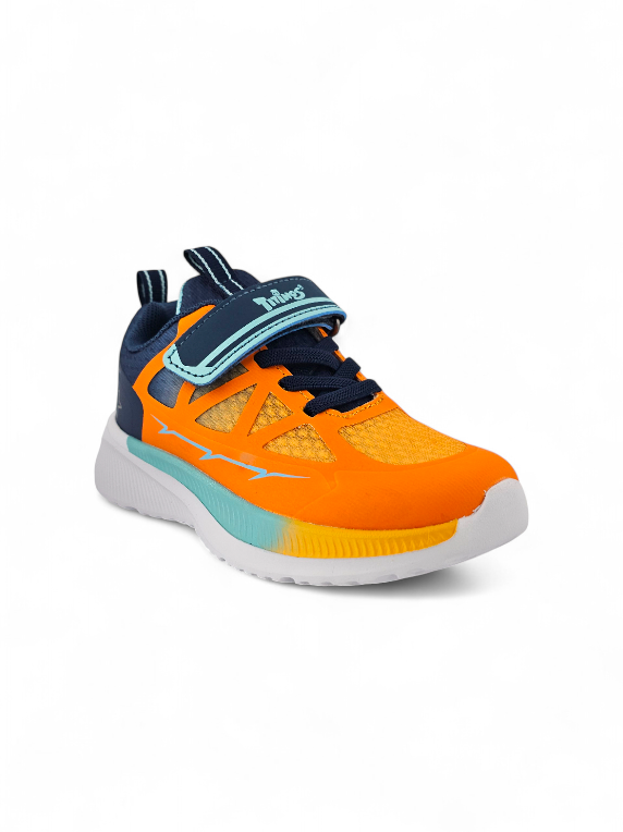 Tenis Deportivo Naranja para niño con suela liviana y diseño cómodo marca Titinos referencia 7141-1033.