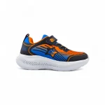 Tenis Niño Dinosaurio en color azul y negro, con diseño divertido y suela antideslizante marca Titinos referencia 7153-621.